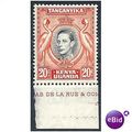 KUT 1942 SG139b 20c Black & Orange P13.25 x P13...
