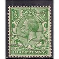 GB 1912 - 24 KGV 1/2d Green shades Wmk 100.(L433 )
