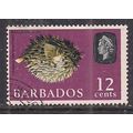 Barbados 1965 QE2 12cents Coral SG 329 used ( K...