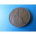 1944 GEORGE VI ONE PENNY - COIN - 2 FREE POST. AS
