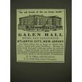 1911 Galen Hall Hotel and Sanatorium Ad - Sea H...