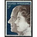1972 Royal Silver Wedding 3p Brownish Black Dee...