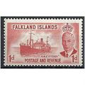 Falkland Islands 1952 SG173 1d Scarlet Mounted ...