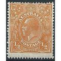Australia 1927 SG85 1/2d Orange Mounted Mint ... .