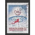 CHILE 1973 ANTARCTIC MAP 10E RED & BLUE SG706 F...
