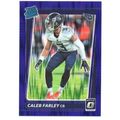 OPTIC RATED ROOKIE PURPLE SHOCK CALEB FARLEY RE...