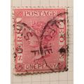 Sierra Leone QV 1885 1d Rose Carmine Used Stamp...