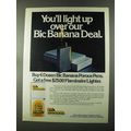 1973 Bic Banana Pen Ad - You'll Light Up Over Deal