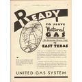 UNITED GAS SYSTEM 1931 Ready serve power fuel E...