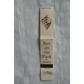 Matchbook Cover Inn on the Park, London