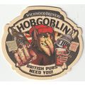 BEER MAT - WYCHWOOD BREWERY - HOBGOBLIN BRITISH...