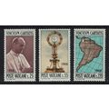 Vatican Pope Paul's Visit to Colombia 3v 1968 M...