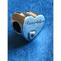 Genuine 925 Silver Daughter charm comes in a cu...