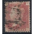 1858 SG43 1d Red Plate 138 Good Used Check Lett...