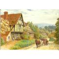 Art A.R. QUINTON Cropthorne Hill Postcard (Medi...