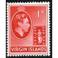 British Virgin Islands KGVI 1938 1d Scarlet Mou...