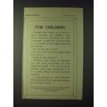 1900 Scott's Emulsion Ad - For Children