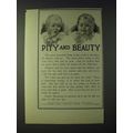 1900 Scott's emulsion Ad - Pity and Beauty