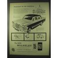 1959 Wolseley 15/60 Car Ad - Fashioned for Fastidious