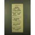 1961 Broadway Theatre Ad - A Taste of Honey; Becket; Do Re Mi; Gypsy