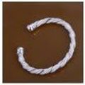 925 Sterling Silver Mesh Twisted Wire Bangle Br...