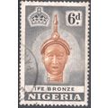 Nigeria 1953 - SG75 - 6d brown/black - Ife Bron...