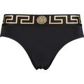 VERSACE BEACHWEAR Black and Gold Grecia Fret Pa...