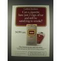 1991 Now Cigarettes Ad - Carlton Smokers: Can a cigarette have just 2 mgs.