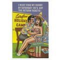 Carefree Holiday Camp Comic Funny Postcard 100053