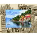 Italy Collage Laser Engraved Wood Picture Frame...