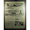 1957 Sabena Airlines Ad - Newest way to fly to Paris