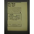 1956 Kozak Auto Dry Wash Ad - Why wash your car?