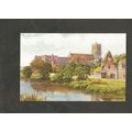 Postcard Dorset Christchurch Priory Salmon