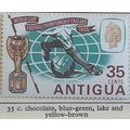 Antigua 1966 Football World Cup 35c Mounted Min...