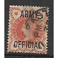 GREAT BRITAIN QV 1896 1/2d VERMILION ARMY OFFIC...