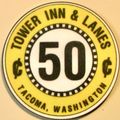 Tower Inn. 50¢ Casino Chip. Tacoma, WA. X49.