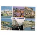 PADSTOW, CORNWALL unused vintage postcard multi...