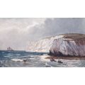 Cliffs & Tennison's & Beacon, Freshwater Bay Is...
