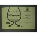 1954 Cognac Bisquit Ad - Completes the pleasure