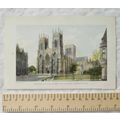 Vintage illustration: West Front York Minster /...