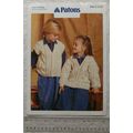 1996 Patons 2126 cardigan & waistcoat, aran, 50...