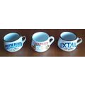 3 x VINTAGE LARGE CERAMIC SOUP MUGS - DIFFERENT...