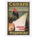 Maritime Poster Art Postcard Cunard Line Highwa...
