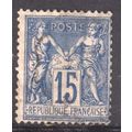 France 1877 - 15c blue - Peace & Commerce - used