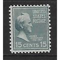 USA 1938 15c SLATE JAMES BUCHANAN SG 816 M / MINT