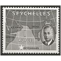 Seychelles 1952 SG168 1r Grey-Black Mounted Min...