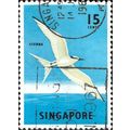 SINGAPORE, BIRD, Black-naped Tern, blue 1966, 15c