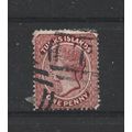 TurksIsland.SG62 1d Crimson-Lake.Variety Unchec...