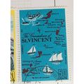 St Vincent 1971 Tourism 50c Grenadines Map Used...