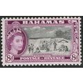 Bahamas 1954 Definitive Issue 8d Black and Redd...